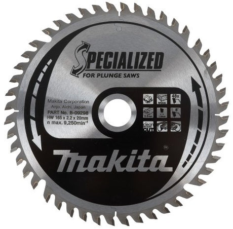 Makita Zubehör Kreissägeblatt Holz 165x20x2,2 28t 23g - B-09282