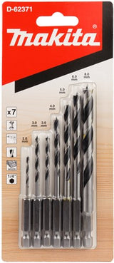 Makita Zubehör D-62371 Holzspiralbohrer-Set 7-teilig 1 4'' – D-62371