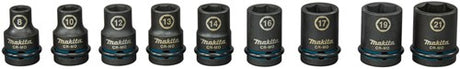 Imp Makita Zubehör Steckdosenset Act Black, 1 2 Zoll 9-teilig – E-16570