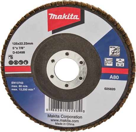 Makita Zubehör Lamellenschleifscheibe 125 mm A80 – D-63498 – D-63498