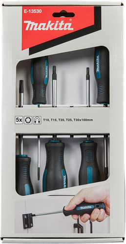 Makita Zubehör Schraubendreher-Set 5-teilig Torx – e-13530 – e-13530