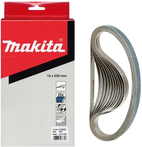Makita Zubehör Schleifband blau Länge 533 mm Breite 13 mm Körnung 40 – P-39481