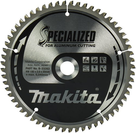 Makita Zubehör Kappsägeblatt | Aluminium | 190x20x2,0 60t -5g - b-33283