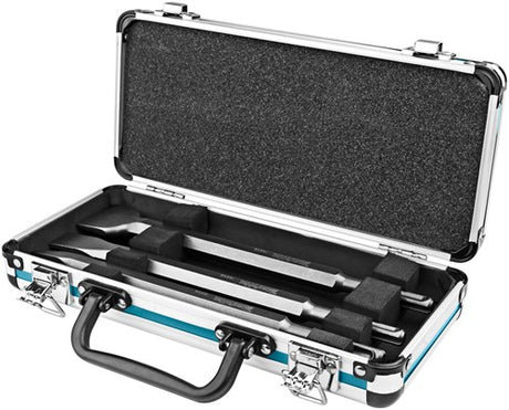Makita Zubehör 3-teiliges SDS plus Meißelset: Spitz-, Flach- und Spatmeißel im Aluminiumkoffer D-42357 - D-42357