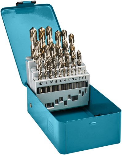 Makita Zubehör Metallbohrer-Set | 25-teilig | hss-g - d-54031