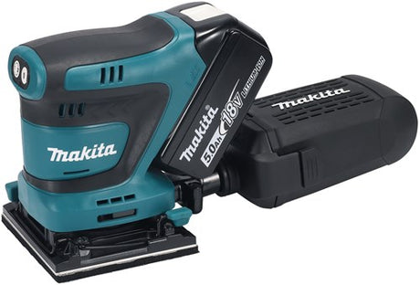 Makita dbo481rtj Akku-Handexzenterschleifer | 18v | 2 x 5,0 Ah Akku + Schnellladegerät | in mbox - dbo481rtj