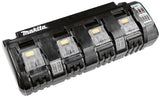 Makita DC18SF Ladegerät mit 4 Anschlüssen, das 2 Akkus gleichzeitig lädt – 196426-3