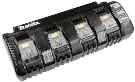 Makita DC18SF Ladegerät mit 4 Anschlüssen, das 2 Akkus gleichzeitig lädt – 196426-3
