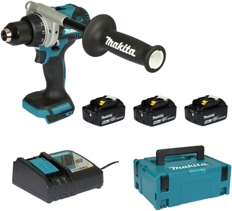 Makita ddf492rg3j 18v Bohrmaschine/Schraubendreher | inkl. 3x 6,0 Ah und Schnellladegerät in Mbox - ddf492rg3j