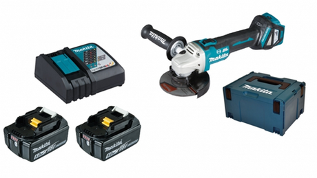 Makita dga513rtj 18v Winkelschleifer 125mm | inklusive Akkus und Ladegerät in M-Box