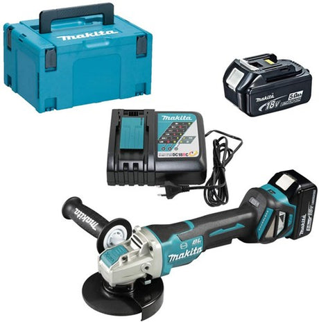 Makita dga519rtj Akku-Winkelschleifer 125 mm X-Lock 18 V 5,0 Ah Akkus
