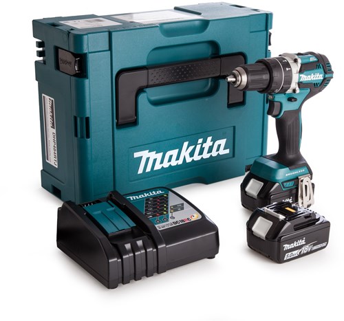 Makita dhp484rtj Akku-Schlagbohrschrauber 18 V 5,0 Ah Li-Ion
