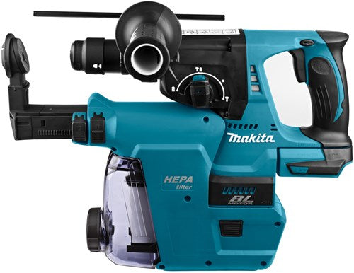 Makita mr243zjw 18 Volt Kombihammer | sds-plus | mit auswechselbarem Bohrkopf mit Staubabsaugung | ohne Akkus und Ladegerät in M-Box - hebr243zjw