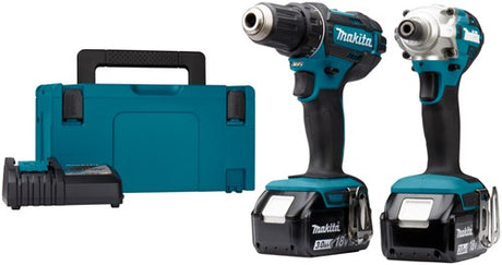Makita dlx2339j 18 V Akku-Bohrschrauber ddf482 + Schlagschrauber dtd156 Kombinationsset (2x 3,0 Ah Akku) in Mbox – dlx2339j