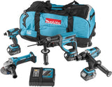 Makita dlx4017 Starterset mit 4 18-V-Li-Ionen-Maschinen | 3 Batterien - dlx4017