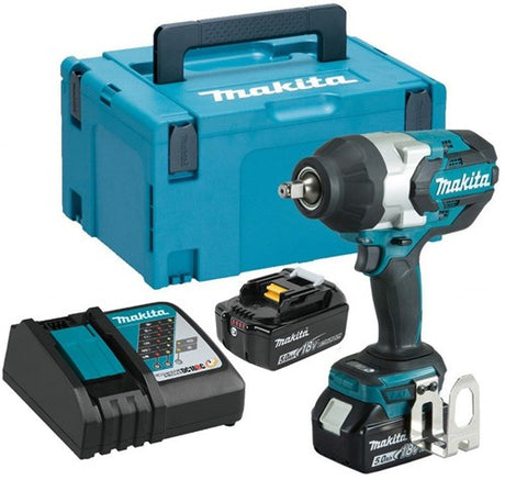 Makita dtw1002rtj 18 V Schlagschrauber 1000 nm 5,0 Ah Akku (2 Stück), Schnellladegerät, Mbox