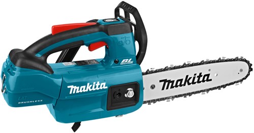 Makita duc254pte 18v Kettensäge mit Obergriff 25 cm | 5,0 Ah Akku (2 Stück) + Duo-Schnellladegerät