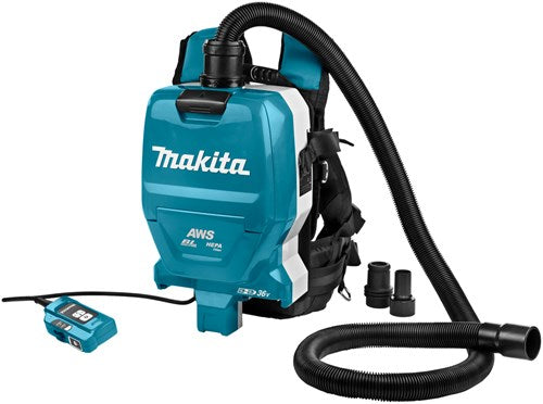 Makita dvc265zxu Rucksackstaubsauger AWS 2x 18V | ohne Akkus und Ladegerät - dvc265zxu