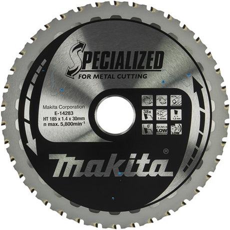 Makita Zubehör Kreissägeblatt Stahl | spezialisiert 185x30x1,4 38t 0g - e-14283 e-14283