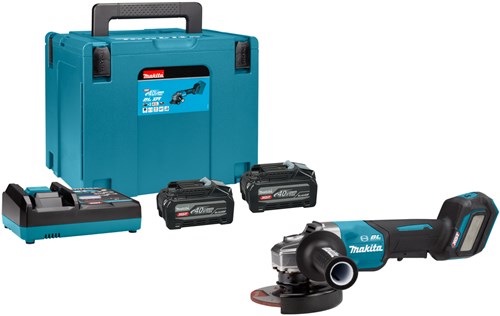 Makita ga029gu201 xgt 40v max Akku-Winkelschleifer | 125mm | 2 Akkus und Ladegerät im Koffer – ga029gu201