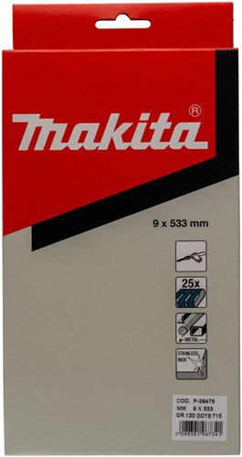 Makita Zubehör Schleifband blau Länge 533 mm Breite 9 mm Körnung 120 – P-39475