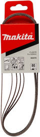 Makita Zubehör Makita P-43278 Schleifband rot – Schleifband Power File – Schleifband Streifenschleifer – K80 – 9 x 533 mm (5 Stück)