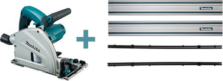 Makita sp6000j1x2 Tauchsäge | 2 Führungsschienen + Verbindungsstücke | 1300 W 165 mm – sp6000j1x2
