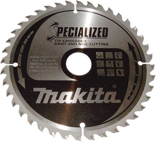 Makita Zubehör Makita Sägeblatt | Tipp | 185x30x2,0 | 40t | 25 Grad - b-33174