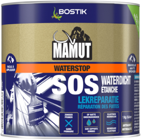 Bostik Mamut Waterstop MS Polymer | Anthrazit | Sofort-Abdichtungsmembran – 30632339