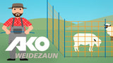 Ako Products Ersatzpfosten für Schafnetz blau 106cm