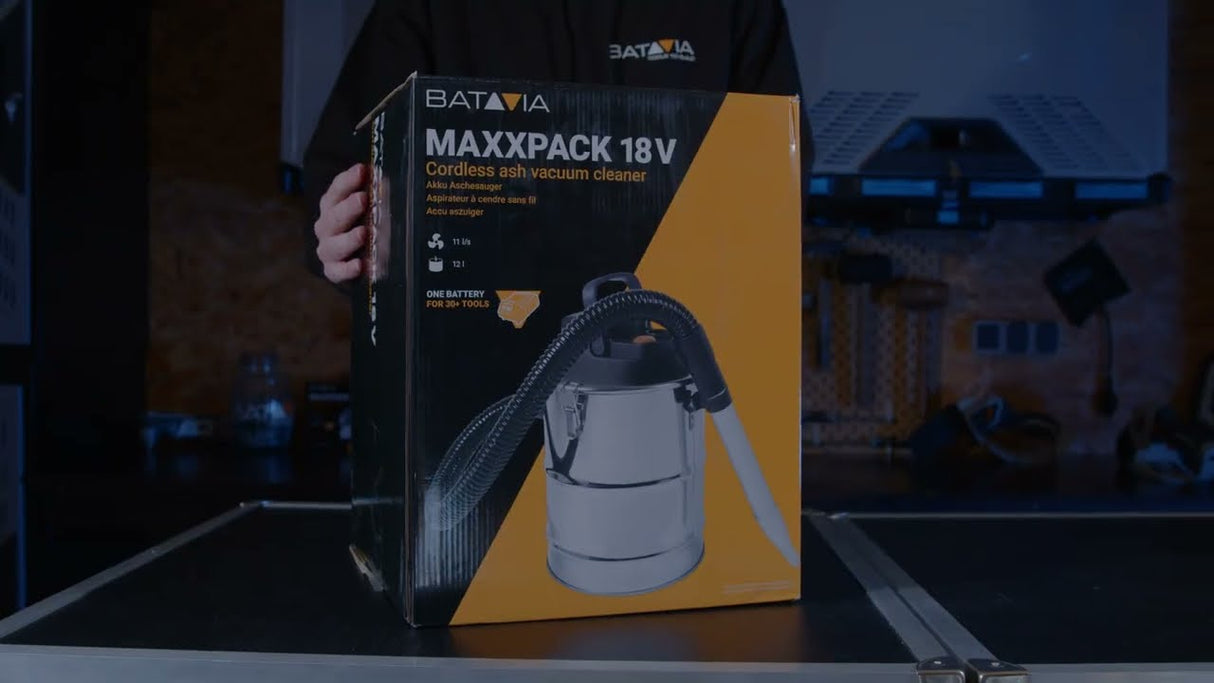 Batavia Maxxpack Aschesaugergehäuse mit 18-V-Akku