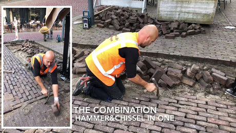 Der weiße Straßenhammer Staphorst mit Fiberglasstiel 70 mm