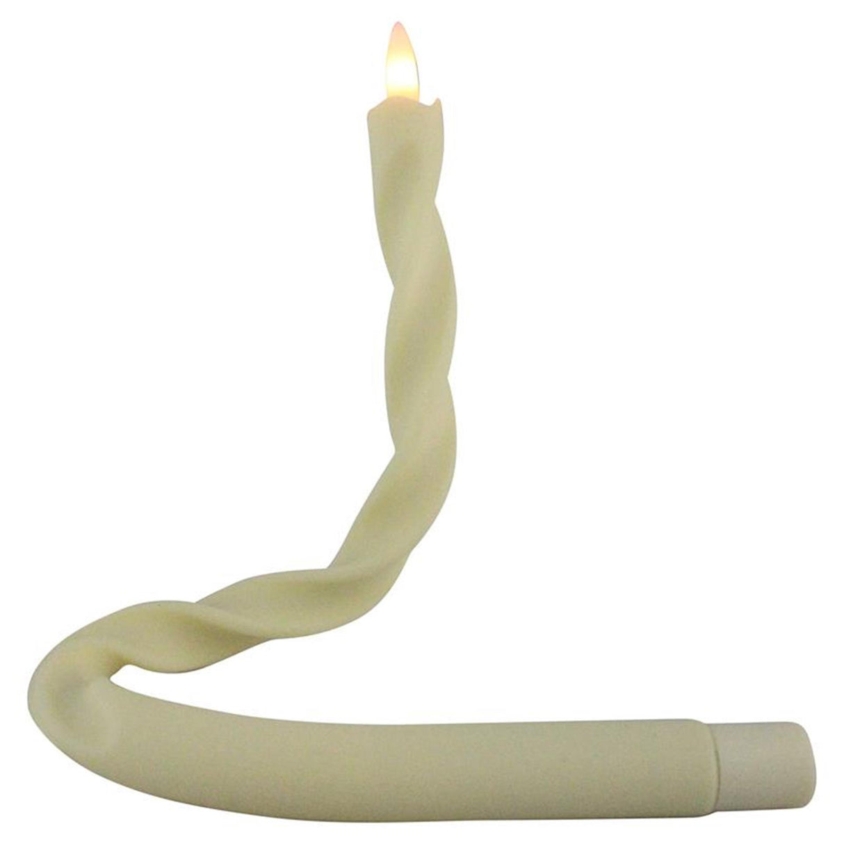 Kerzen mit magischer Flamme, LED-Dinner, flexibler Wirbel, 40 cm, elfenbeinfarben