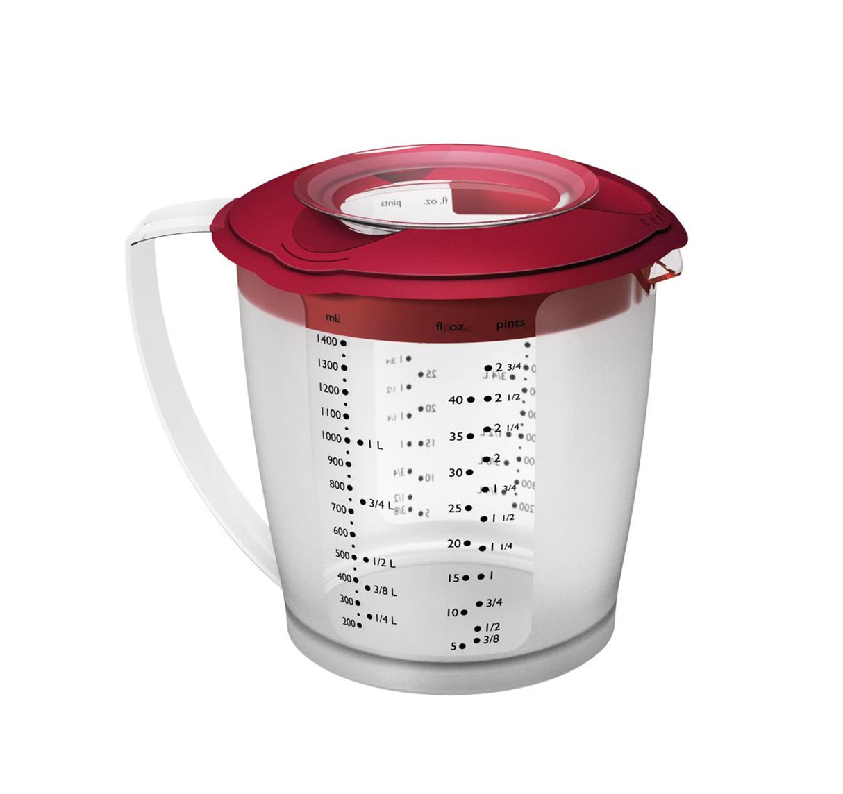 Westmark Messbecher mit Deckel 1,4 Liter | 2 Stk
