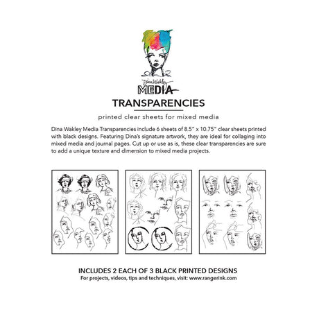 Ranger Ink Ranger • Dina Wakley Media Transparentfolien Tinys Set 1