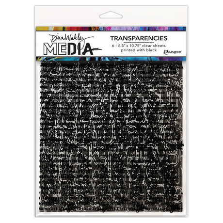 Ranger Ink Ranger • Dina Wakley Media Transparentfolien Typografie-Set 1