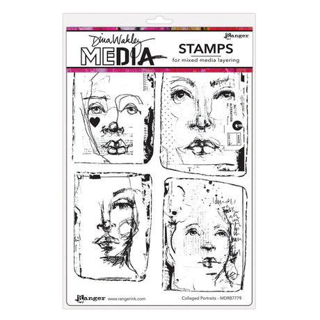 Ranger Ink Ranger • Dina Wakley Media Cling Stamps collagierte Porträts