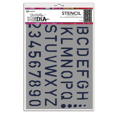 Ranger Ink Ranger • Dina Wakley Media Cling Schablone Schulstil Alpha