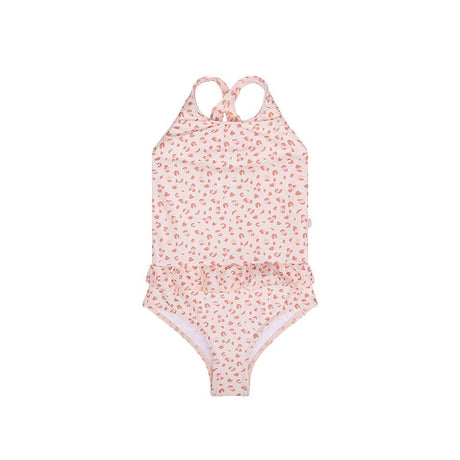 Leopard | altrosa UV-Badeanzug für Mädchen