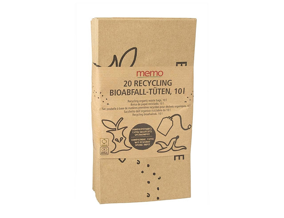 Memo Biomüllbeutel Recyclingpapier 10l