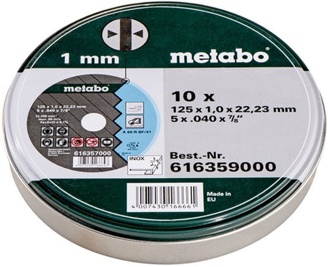 Metabo Zubehör Trennscheiben Novaparid Edelstahl ø180x1,5x22,23 (10 Stk. in der Dose) - 616368000