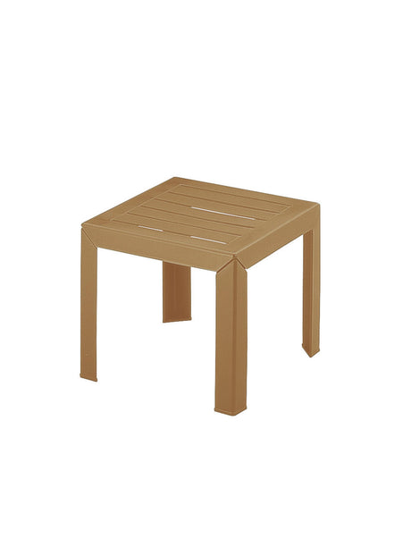 Grosfillex Miami Beistelltisch aus Kunststoff PP 40x40cm Kamel