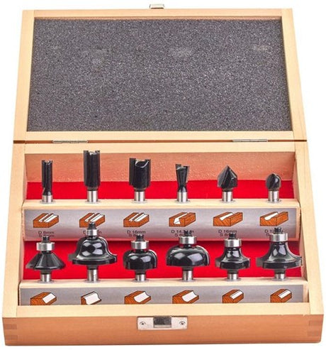 Milwaukee accessoires frezen bit set - 12stuks - 4932451668