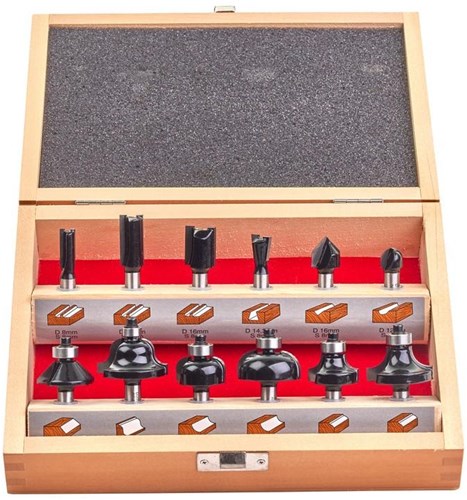Milwaukee accessoires frezen bit set - 12stuks - 4932451668