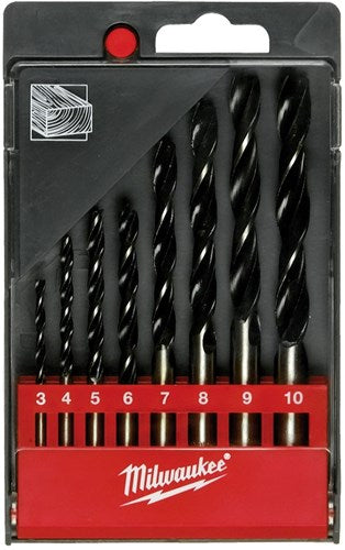 Milwaukee Zubehör-Set Holzbohrer in Kunststoffkassette (8-teilig) – 4932352466