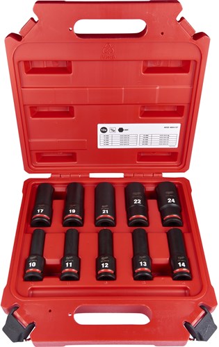 Milwaukee Zubehör Milwaukee Shockwave™ Schlagschrauber-Set 1 2 quadratisch | lang | 10 Stück - 4932480457