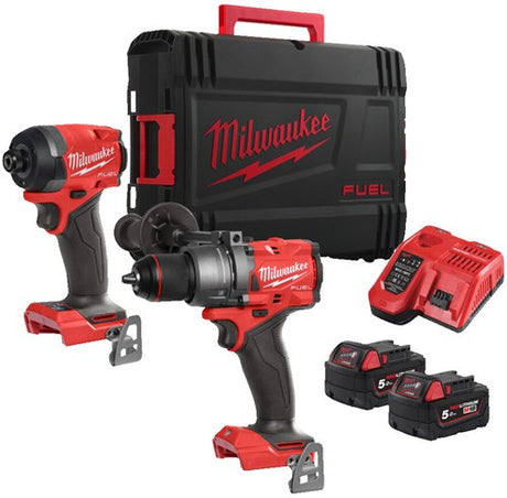 Milwaukee m18 fpp2a3-502x fuel power pack | m18fpd3 m18fid3 | 2x 5.0 ah accu + lader | in hd-koffer - 4933480873