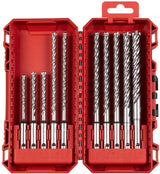 Milwaukee SDS-Plus-Bohrer-Set | mx4 | Auspackfertige Box | 5 6 6 x 115 6 6 8 8 8 10 x 165 12 x 160 mm - 4932500062