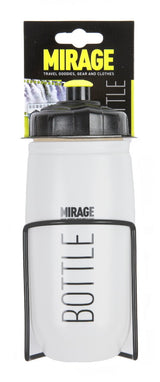 Mirage Bidon 600 ml Sternweiß mit Alu-Halter
