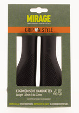 Mirage Fahrradgriffe - ergonomisch, schwarz, 132 mm